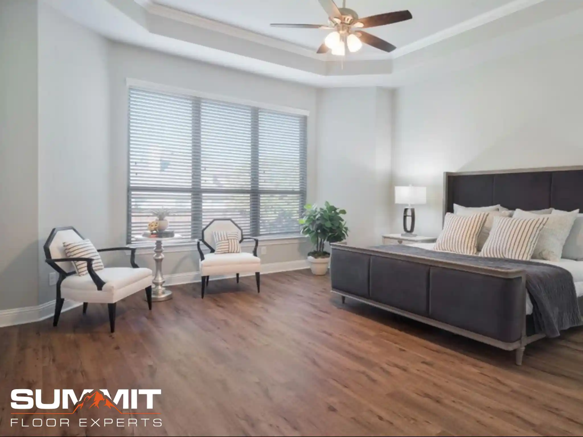 Floor replacement inside bedroom in Texas