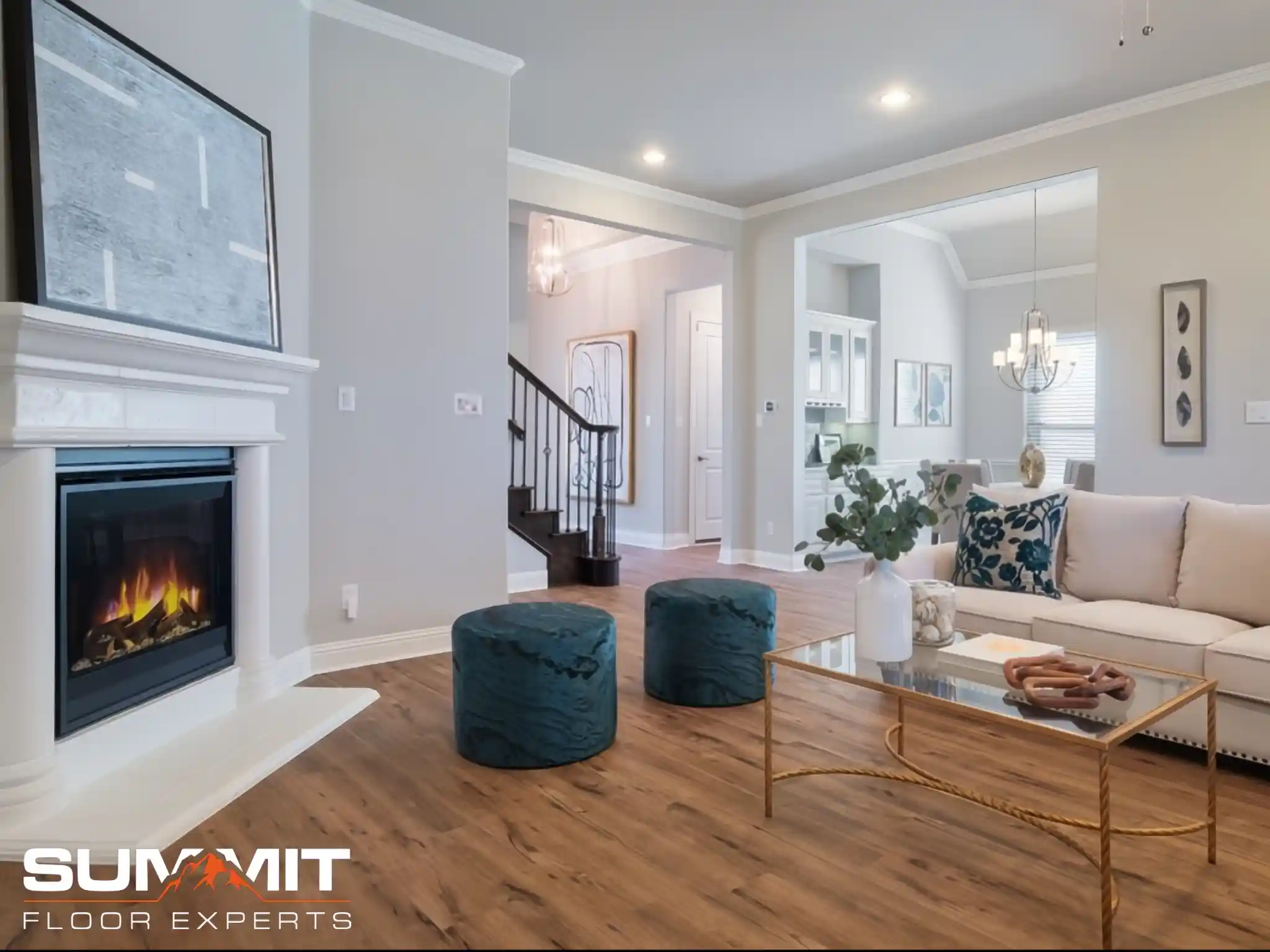 Full residential living room floor replacement in Texas